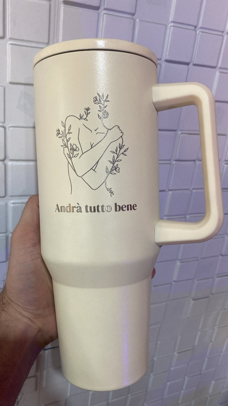 Garrafa Térmica Personalizada 1200ml com Canudo Retratil Anti Vazamento