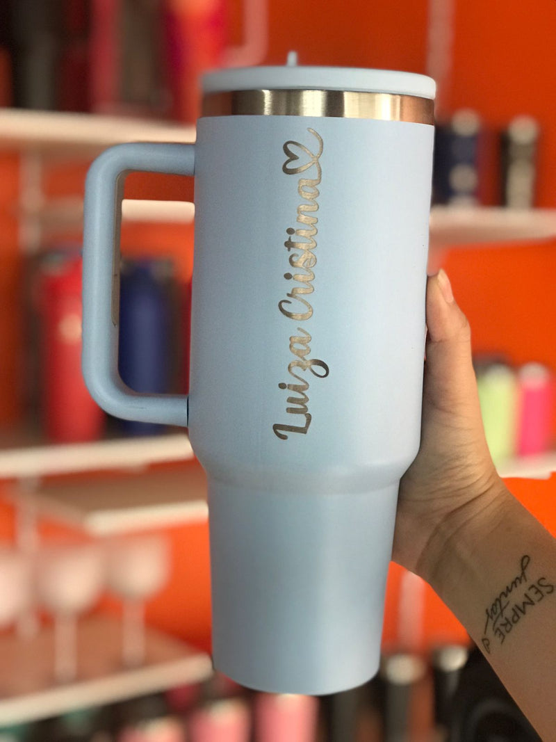 Garrafa Térmica Personalizada 1200ml com Canudo Retratil Anti Vazamento
