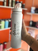 Garrafa Térmica Emborrachada Personalizada 600ml com Mosquetão