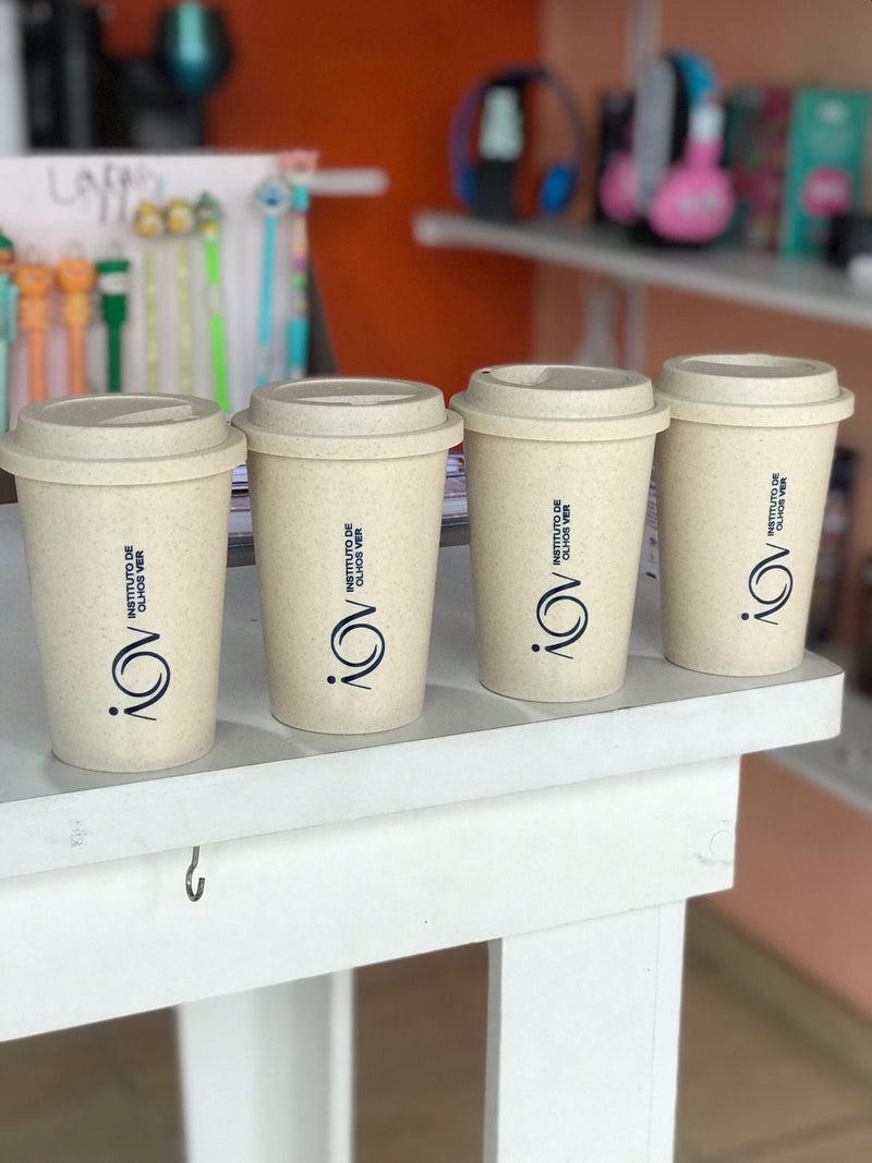 Copo de Viagem  Personalizado 450ml Sustentáveis BPA Free para Café e outras Bebidas