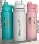 Garrafa Térmica 600ml com base de silicone Personalizada -  Personalização de Brinde