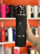 Garrafa Térmica Emborrachada Personalizada 600ml com Mosquetão