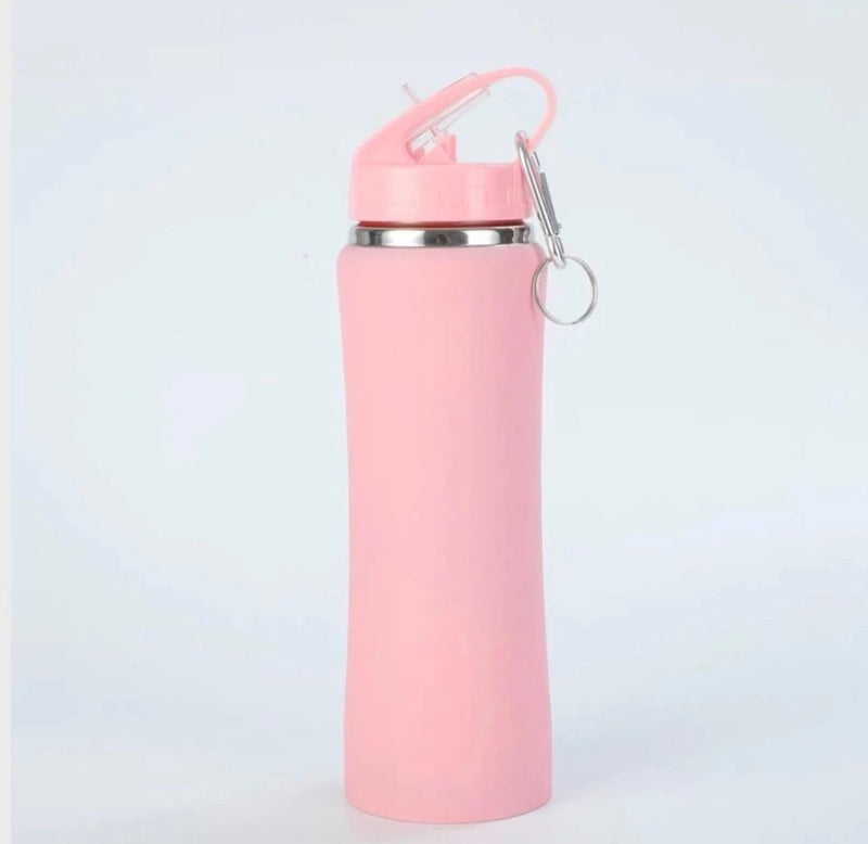 Garrafa Térmica Emborrachada Personalizada 500ml com Mosquetão