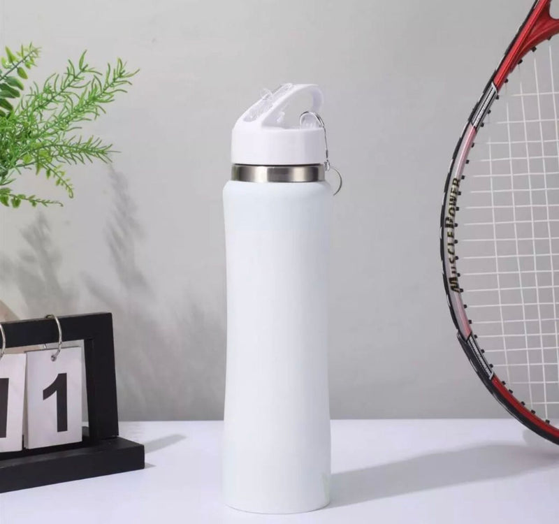 Garrafa Térmica Emborrachada Personalizada 500ml com Mosquetão