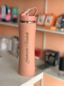 Garrafa Térmica Emborrachada Personalizada 500ml com Mosquetão