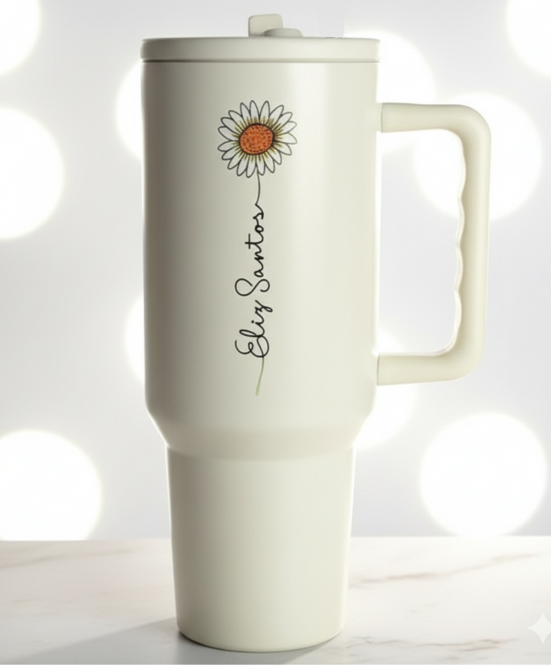 Garrafa Térmica Personalizada Colorida 1200ml com Canudo Retrátil Anti Vazamento