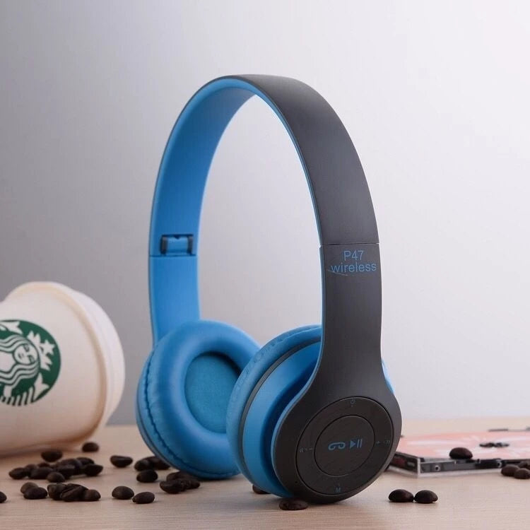 Fone de Ouvido P47 Bluetooth 5.0 Sem Fio Estéreo com Redução de Ruídos