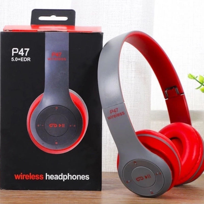 Fone de Ouvido P47 Bluetooth 5.0 Sem Fio Estéreo com Redução de Ruídos